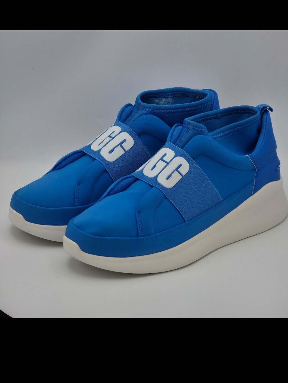 UGG Electric Blue Slip-On Sneakers with White Sole